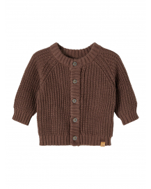 Lil' Atelier Emlen Strik Cardigan Chestnut