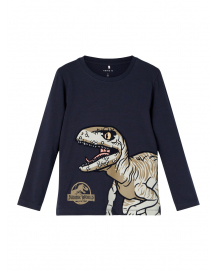 Name it JURASSIC KATO Dark Sapphire Langærmet Bluse