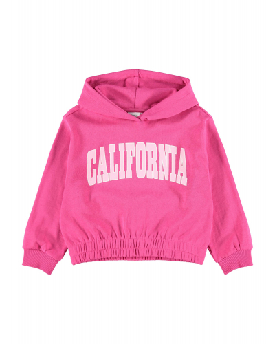 Lacia LS Boxy Sweatshirt Hood Fuchsia  Purple