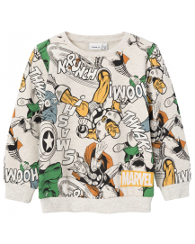 Name it Jaakko Marvel sweatshirt Peyote Melange