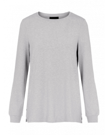 Pieces Sunday LS Top D2D Light Grey Melange