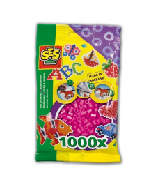 SES Creative Perler 1000 stk. neon pink